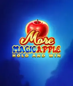 Скриншот игрового автомата More Magic Apple от 3 Oaks Gaming, демонстрирующего сказочную атмосферу с яркими символами, включая замки, магические яблоки и известных сказочных героев. В центре виден название слота More Magic Apple, сопровождаемый яркими и привлекательными графическими элементами, создающими атмосферу сказочного приключения.